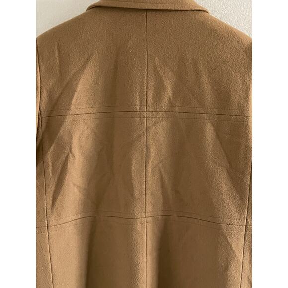 Charles Klein Camel Hair Wool Coat Jacket Size 16 Classic Tailored Outerwear - Picture 6 of 10
